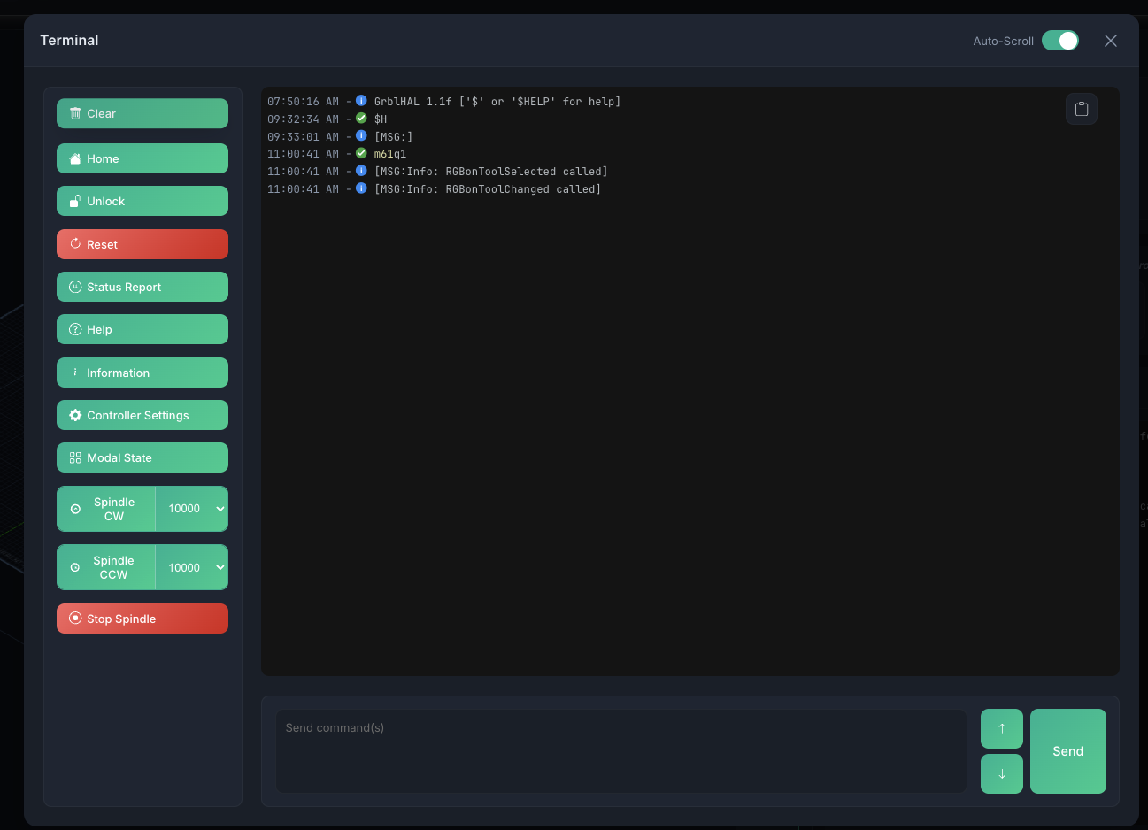 Detached terminal with quick controls