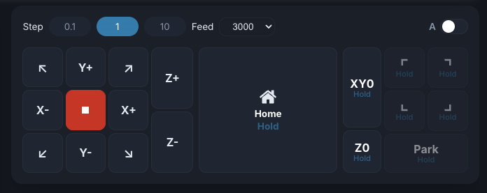 Jog panel layout