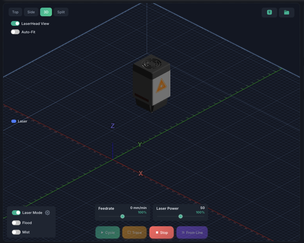 Laser mode visualization