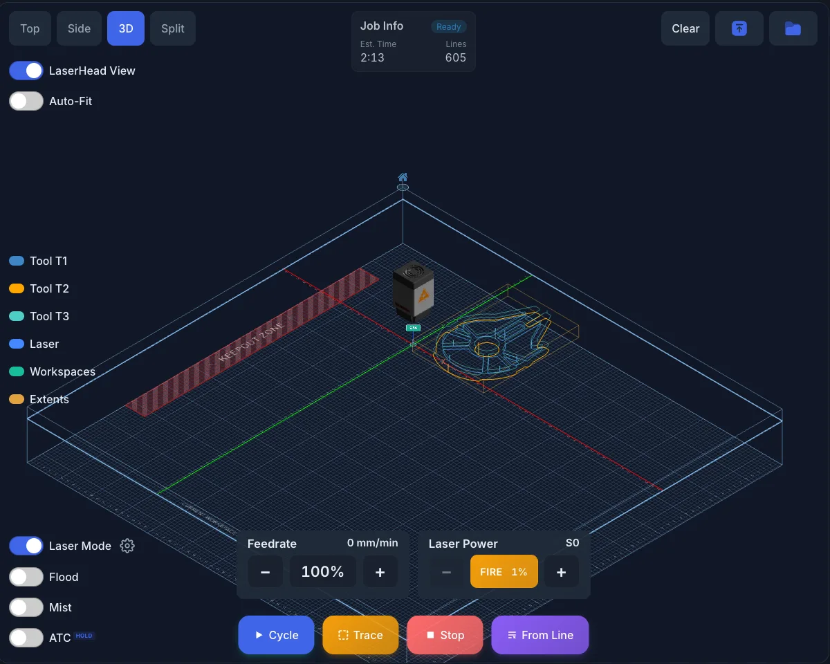 Laser mode visualization