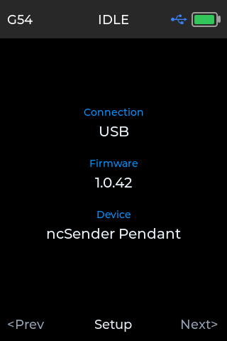 Pendant info screen