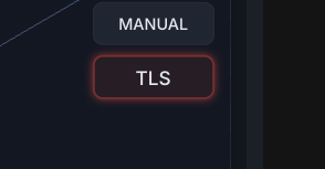 Glowing TLS button